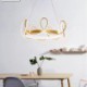 Crown Pendant Light Aluminum 1 Light Modern LED Hanging Light