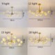 LED Ceiling Light Glass Gypsophila Chandelier Living Room Bedroom Modern Minimalist