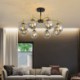 Living Room Bedroom Simple LED Chandelier Glass Globe Ceiling Light