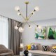 Glass Ball Light Fixture Living Room Bedroom Modern Magic Bean LED Pendant Lamp