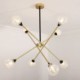 Glass Ball Light Fixture Living Room Bedroom Modern Magic Bean LED Pendant Lamp