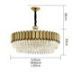 Study Living Room Modern LED Glass Pendant Light Stainless Steel Circular Chandelier