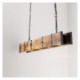 Rectangle Wood Ceiling Light Kitchen Island Restaurant Industrial Style LED Pendant Light