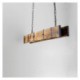 Rectangle Wood Ceiling Light Kitchen Island Restaurant Industrial Style LED Pendant Light