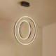 Acrylic Halo Ring Ceiling Light Living Room Dining Room LED Double Ring Pendant Light