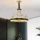 Circle Crystal Ceiling Light Bedroom Living Room Modern LED Crystal Pendant Light