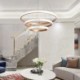 Acrylic 3 Rings Modern LED Pendant Light 80+60+40cm