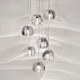 Duplex Stair Living Room Modern Crystal Cluster Pendant Light Unique Crystal Lamp Shade