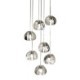 Duplex Stair Living Room Modern Crystal Cluster Pendant Light Unique Crystal Lamp Shade