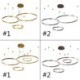 Acrylic Ring Shape Pendant Light Restaurant Living Room Postmodern LED Pendant Light