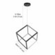 Geometric Cube Lighting Black LED Pendant Light