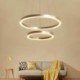 60+40cm LED Pendant Light Drawing Craft 2 Rings Lamp