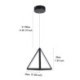 Geometric Triangle Light Creative Lamp Restaurant Bedroom Lighting Postmodern LED Pendant Light