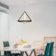 Geometric Triangle Light Creative Lamp Restaurant Bedroom Lighting Postmodern LED Pendant Light