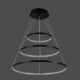 80+60+40cm Modern LED Pendant Light Black Ring Ceiling Light 3 Circles