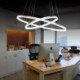 I'll Be Your Backbone LED Pendant Light Acrylic 2 Rings Lamp 60+40cm