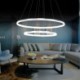 I'll Be Your Backbone LED Pendant Light Acrylic 2 Rings Lamp 60+40cm