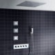 Multi Function Concealed Shower Faucet System with Chrome LED Thermostatic Shower Set