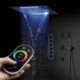 20 Inch LED Rain Shower Head Faucet Body Spray Combo Set Luxury Shower System