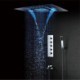 LED Ceiling Rainfall Shower Head For Bathroom With Handheld Spray Combo Shower Body Jets