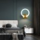 Round Ring Wall Sconces For Bedroom Tricolor Dimming Modern LED Wall Light Fixtures