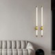 Modern Acrylic Strip Wall Light with LED Brass Sconce