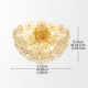 Semi-circular glass flush mount modern decorative flower shaped ceiling light for bedroom living room