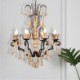 Elegant Chandelier Bedroom Living Room Retro Style Wood Pendant Light