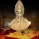 Large Gold Color Pendant Light Living Room Villa European Crystal Empire Chandelier