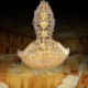 Large Gold Color Pendant Light Living Room Villa European Crystal Empire Chandelier