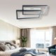 Acrylic Geometric Light Fixture Bedroom Study Room Nordic LED Flush Mount Square Ceiling Light