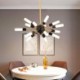 Restaurant Living Room Bedroom Lamp Nordic LED Pendant Light Creative Round Chandelier