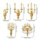 Luxurious Wall Sconce Crystal Drop Leaves Shape Lamp Bedside Hallway Lighting European Wall Lamp