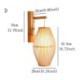 Retro Wall Light Living Room Bedroom Hallway Lighting Woven Bamboo Wall Sconce