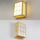 Creative Rectangle Wall Light Bedside Hallway Lighting Wooden LED Wall Sconce