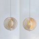 For Dinning Room Living Room Modern Round Ball Chandelier Basswood Pendant Lamp