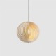 For Dinning Room Living Room Modern Round Ball Chandelier Basswood Pendant Lamp