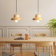 Hat Hanging Light For Living Room Bedroom Wood Pendant Light