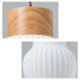 Glass Kettle Hanging Light For Living Room Bedroom Wood Pendant Light