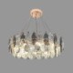 Creative Glass Leaf Chandelier European Iron Pendant Light