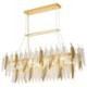 Feather Oval Pendant Light in Artistic Glass Chandelier