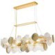 Shell Shape Glass Hanging Lamp Luxury Glass Chandelier Fashion Living Room Lamp