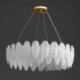 Feather Round Pendant Light Artistic Glass Chandelier