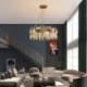 Luxury European Style Glass Chandelier Pendant Light For Villa Restaurant Living Bedroom