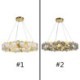 Luxury Pendant Light For Living Room Bedroom European Glass Chandelier Creative Light