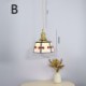 Colorful Glass Pendant Light Retro Style Decorative Bedroom Bedside Hanging Light