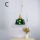 Colorful Glass Pendant Light Retro Style Decorative Bedroom Bedside Hanging Light