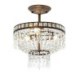 For Hallway, Modern Crystal Chandelier 3 Light Semi Flush Mount Ceiling Light