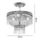 For Hallway, Modern Crystal Chandelier 3 Light Semi Flush Mount Ceiling Light