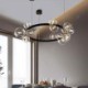 Transparent Glass Bubble Lamp Modern Creative Metal Chandelier For Living Room